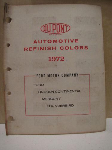 1972 ford lincoln mercury paint chips thunderbird gran torino mustang cougar ltd