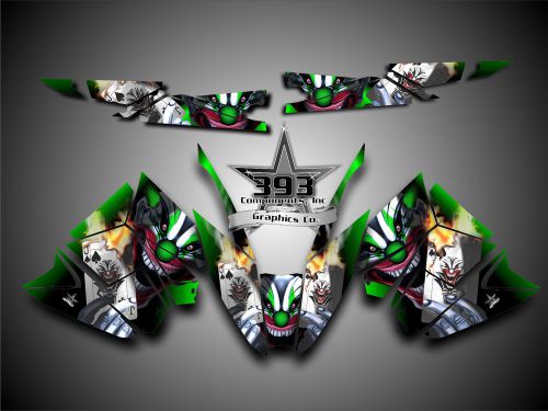 Arctic cat proclimb procross graphics kit wrap with tunnel evil joker green