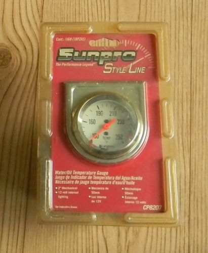 Sunpro 2&#034;   electrical water oil temperature gauge 12v filter radiator water pum