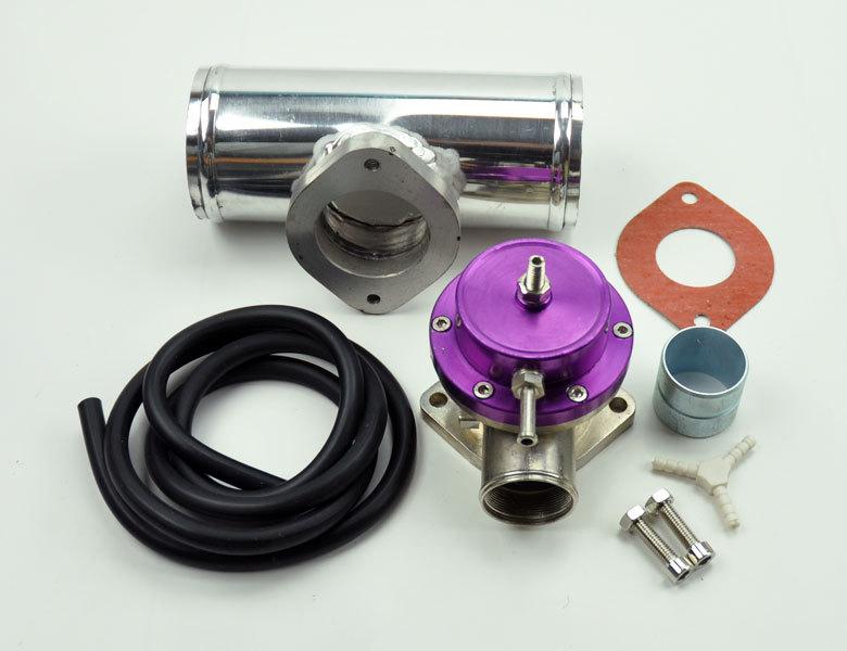 Type-s turbo blow off valve w/ 2.5" hose adapter adjustable 25psi - purple bov