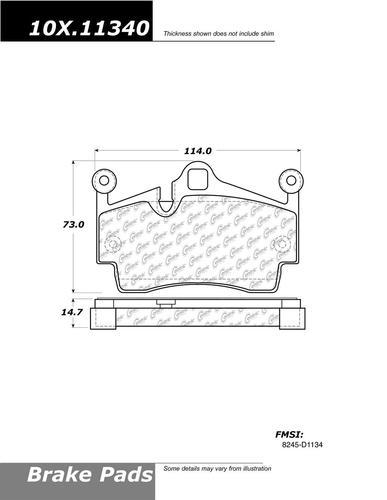 Centric 104.11340 brake pad or shoe, rear