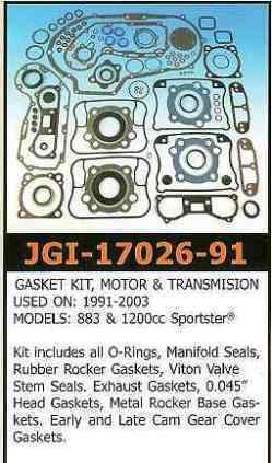 James engine gasket set  1991-2003 sportster - close out