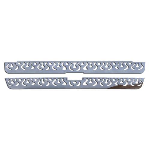 Chevy silverado 99-00 stainless vertical flame front metal grille trim cover