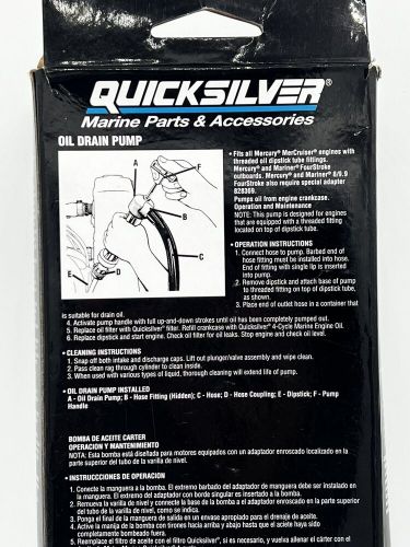 Quicksilver mercury oil drain crankcase pump mcm/mie engines thread dip 802889q1