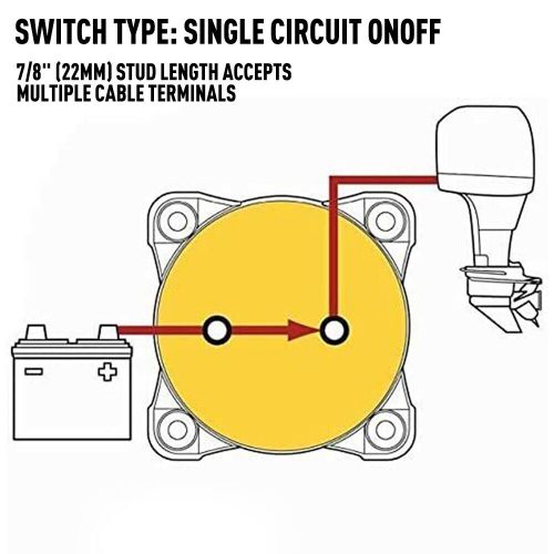 6006 m-series 12v 300a switch battery single circuit cut on off car marine boat