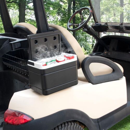 Golf cart cooler, insulated golf cart cooler with mounting bracket for club c...