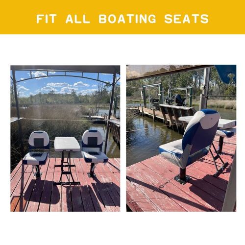 Seat base for boat seat, black powder coated pedestal boat seat pedestal