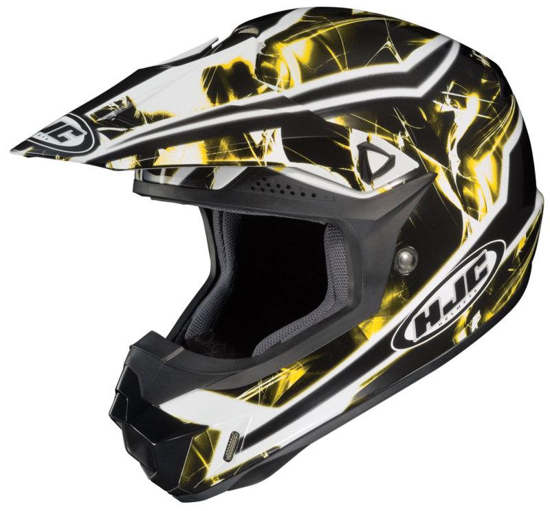 Hjc cl-x6 hydron motocross helmet black, white, yellow small