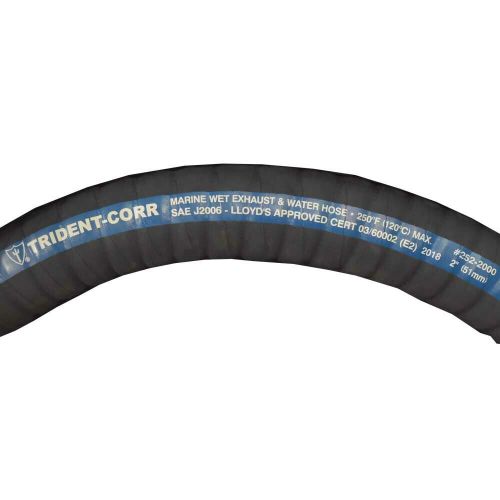 Trident boat wet exhaust hose 252-2000 | water corrugated 2 id (ft)