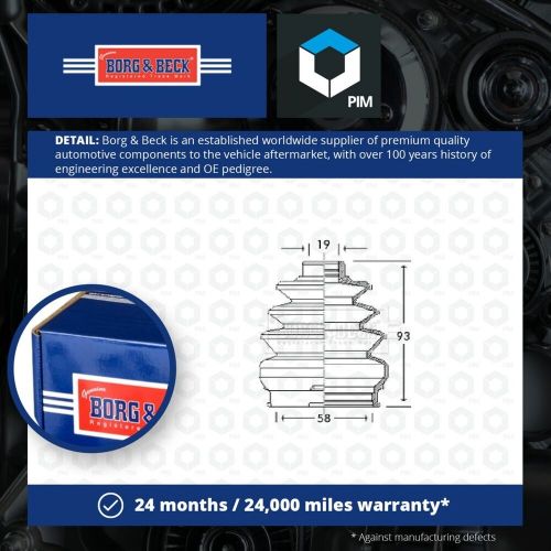 Cv joint boot fits fiat punto 176 1.2 front inner 97 to 99 176a7.000 c.v. b&amp;b