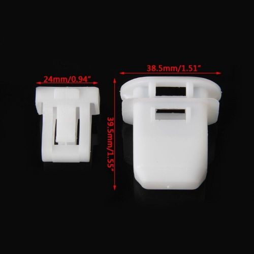 2pcs car rear seat locking clip fastener clips white for toyota accessories