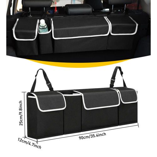 4 pocket storage bag car organizer trunk oxford accessories interior seat back