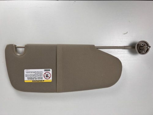 Left driver side gray sun visor for 2002-2010 dodge ram with no sunroof