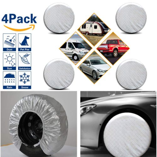 26&#034;-27&#034; wheel tire covers set of 4 for rv trailer camper sun snow rain protector