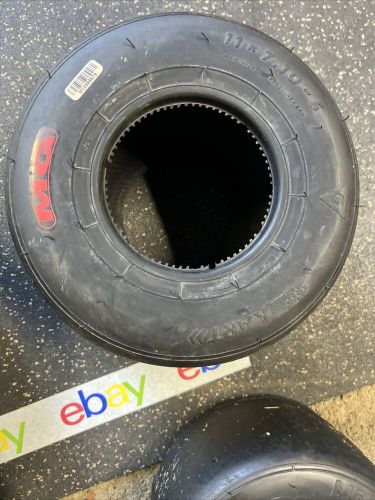 Good used set of mg red racing go kart tires 7.10/11x5 and 4.60-10x5