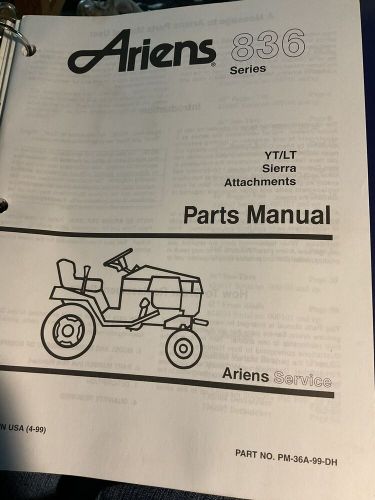 Ariens equipment dealer parts manual- mowers-push and riders, tiller 8 total