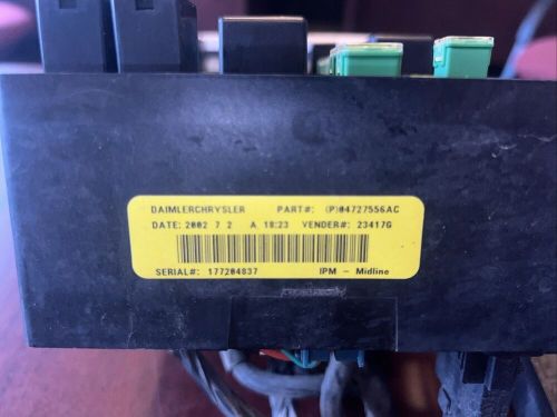 2003 dodge caravan town &amp; country fuse junction box p04727556ac oem 386 5e4 b4