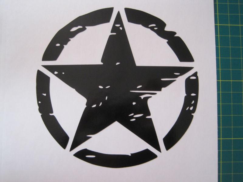 Jeep wrangler 15x15 oscar mike special army star vinyl decal jk tj cj 10 colors