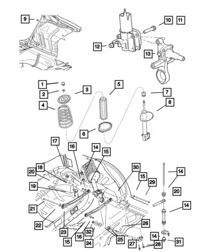 Genuine mopar sway eliminator link 4656260aa