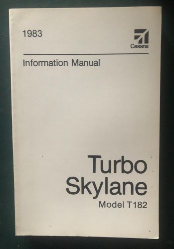 Cessna pilot information manual t182  turbo skylane  1983