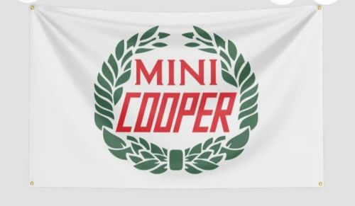 Mini cooper workshop/mancave advertising fan flag/banner