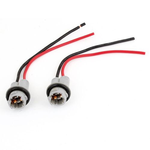 2pcs t15 car light bulb socket extension led connector wire harness dc 12v