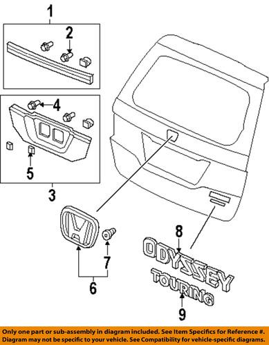 Honda oem 75716shja01 lift gate-emblem badge nameplate