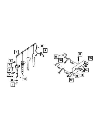 Genuine mopar fuel injector clip 5083712aa