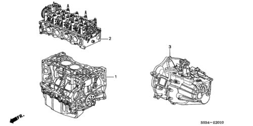 Genuine honda transmission assembly 20011-pnr-325