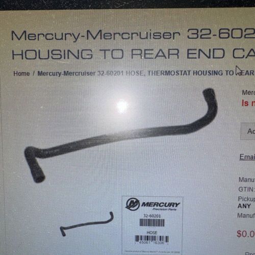 Nos mercruiser cooling hose 32-60201