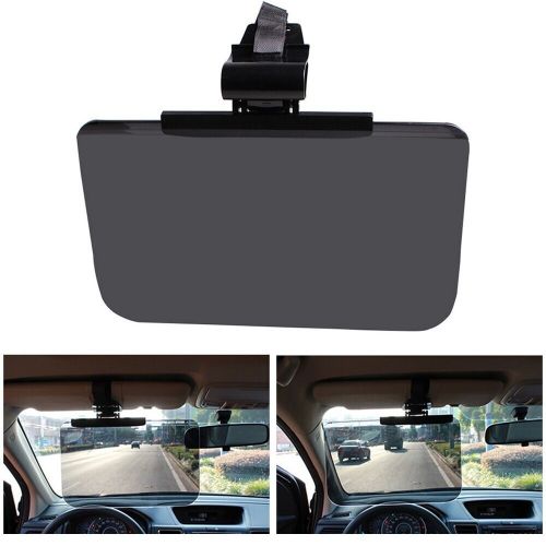 Adjustable non slip clip on car sun shade extender with polarization effect