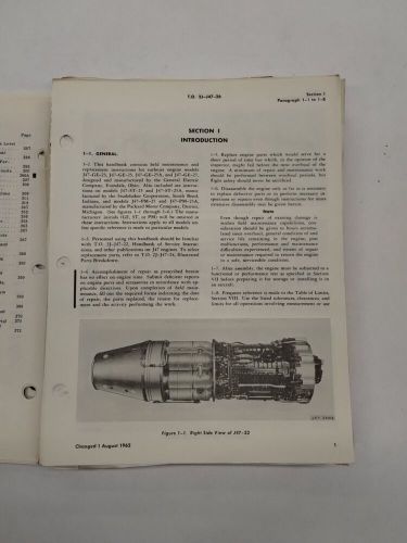 General electric j47-st-25/25a/j47-23/25/25a/27 turbojet engine field maint.