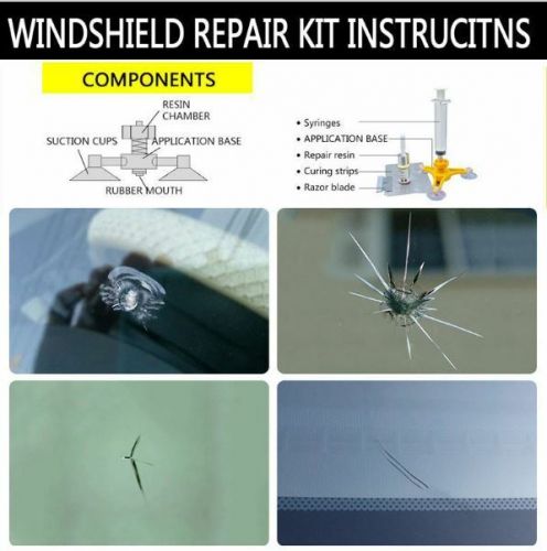 Quick fix 2 windshield repair kit version 2 usa stock chip crack bullseye