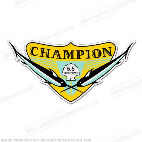 Fits 1940 champion 5.5hp kingfisher outboard motor engine decals