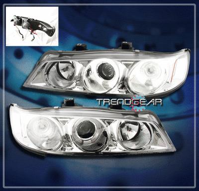 94-97 honda accord halo jdm projector headlights lamps chrome 95 96 dx ex lx se