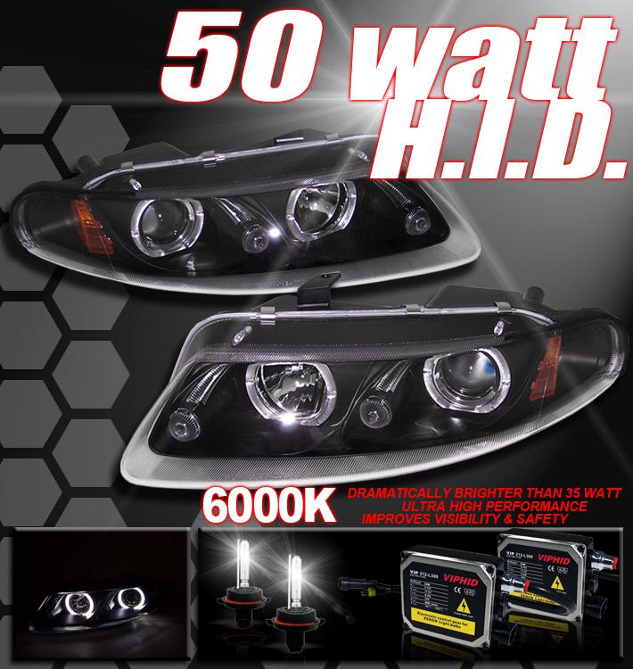 97-00 avenger sebring halo projector headlights+50w hid