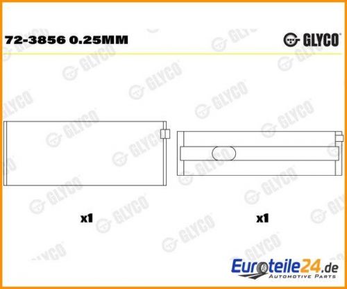 Crankshaft bearing glyco 72-38560.25mm for mercedes-benz clk-