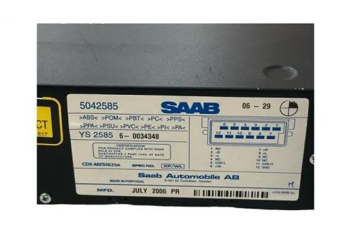 Saab 900 ii convertible cd changer 5042585 2.00 petrol 136kw 2004 26569288-