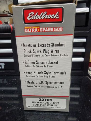 Edelbrock 22701 universal 90 degree boot plug wire set