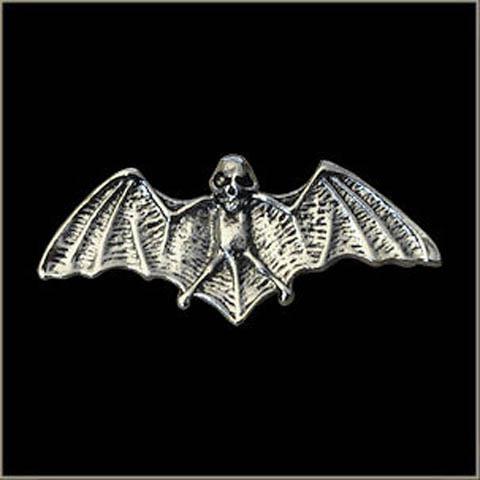 Bat skull  title pin jacket vest biker pin