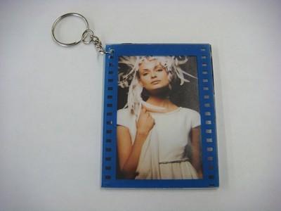 Automotive photo frame key chain keychain acrylic blue