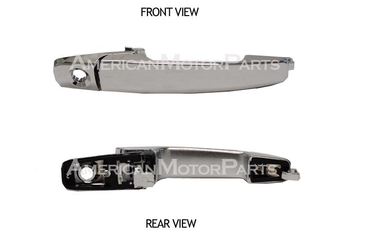 Driver  replacement outside front chrome door handle w/ keyhole 08-11 ford focus