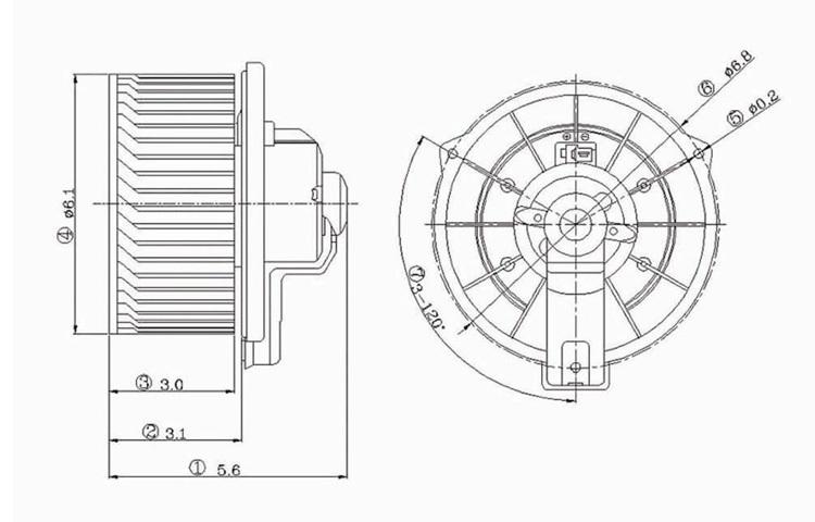 Replacement blower motor assembly 02-04 jeep grand cherokee dodge ram 5096255aa