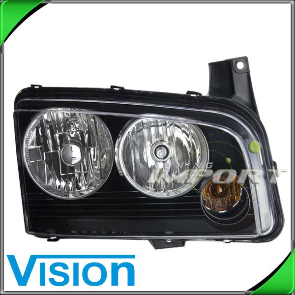 Passenger right side headlight lamp assembly replacement 2007-2010 dodge charger