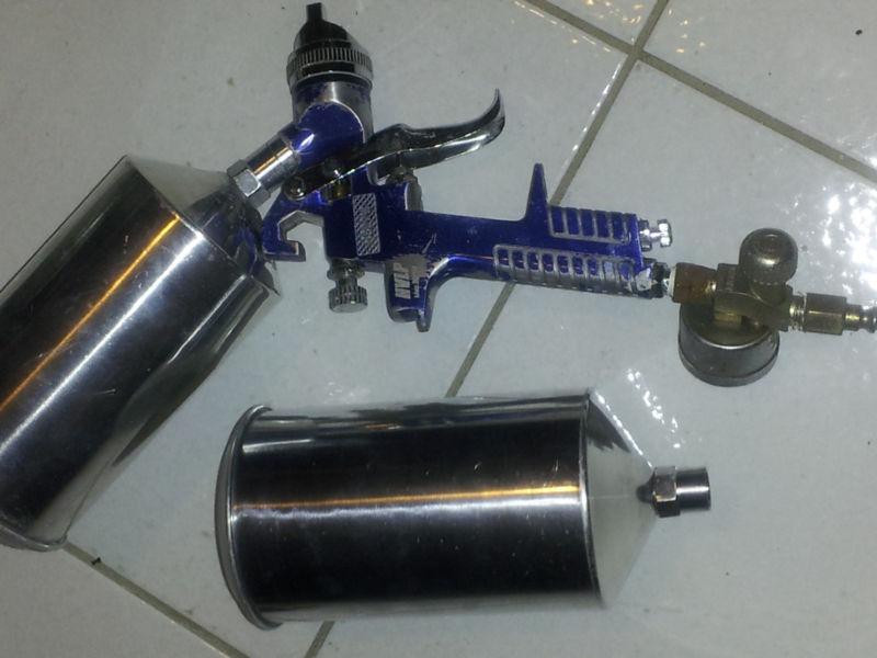 Gravity feed hvlp spray gun h827w paint sprayer blue
