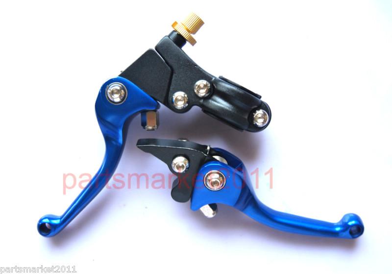 Blue unbreakable clutch hydraulic brake levers crf xr 50 70 dirt bike 22mm short