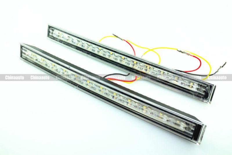 2pcs 12 led car daytime running light super bright driving lamp turning function