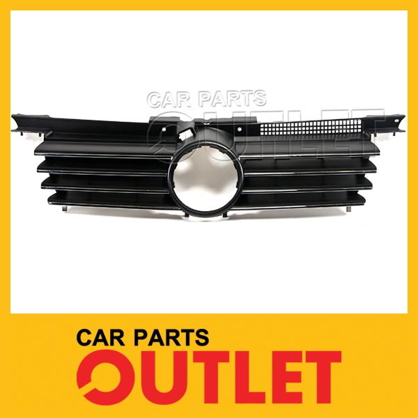 1999-2005 vw jetta gen4 grille ptd matte black chrome trim molding plastic 4/5dr