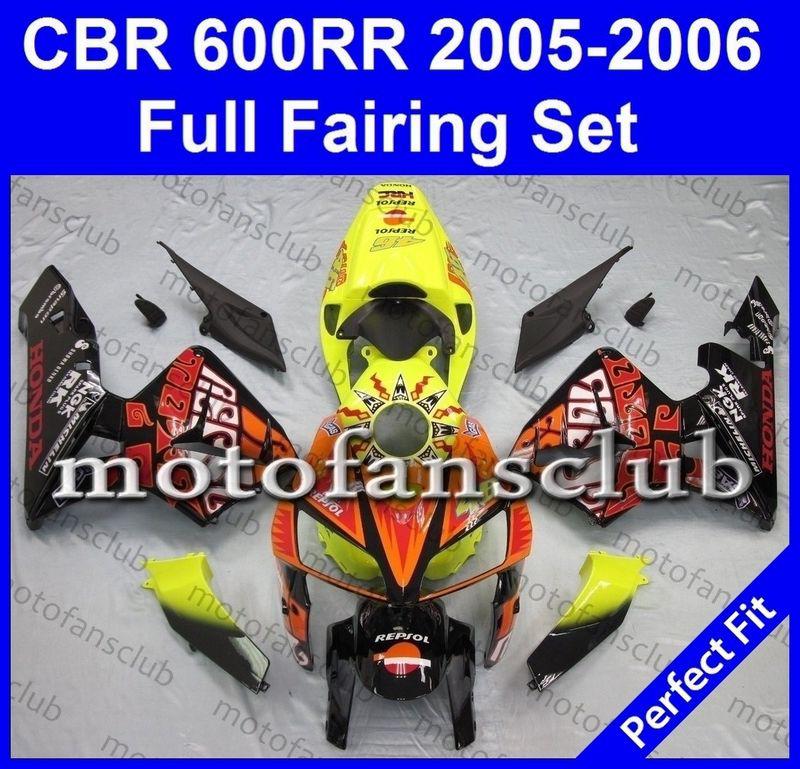 Fit honda cbr600rr 05 06 cbr 600 rr 2005 2006 fairing kit bodywork #25 b