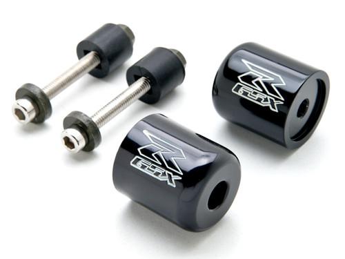 Black bar ends logo hand grip handlebar end caps for suzuki sv650/s 2001-2012